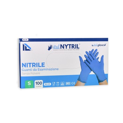 Guanti in nitrile medicali sintetici monouso blu - Ital Nytril