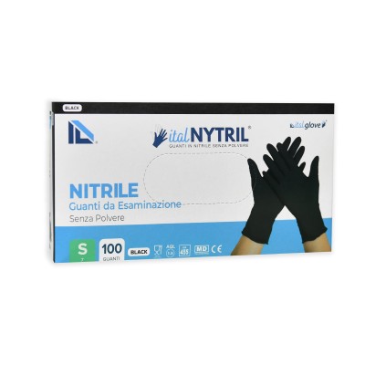 Guanti in nitrile medicali sintetici monouso neri - Ital Nytril